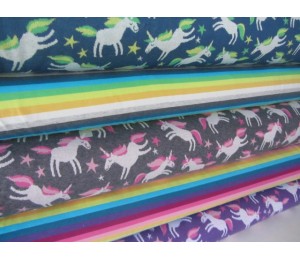 Biojersey Hamburger Liebe Einhorn Regenbogen Ringel